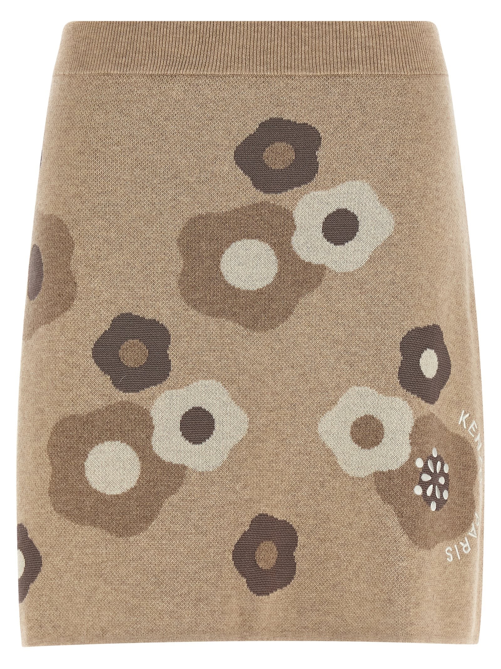 Falda Larga de Lana Beige Kenzo