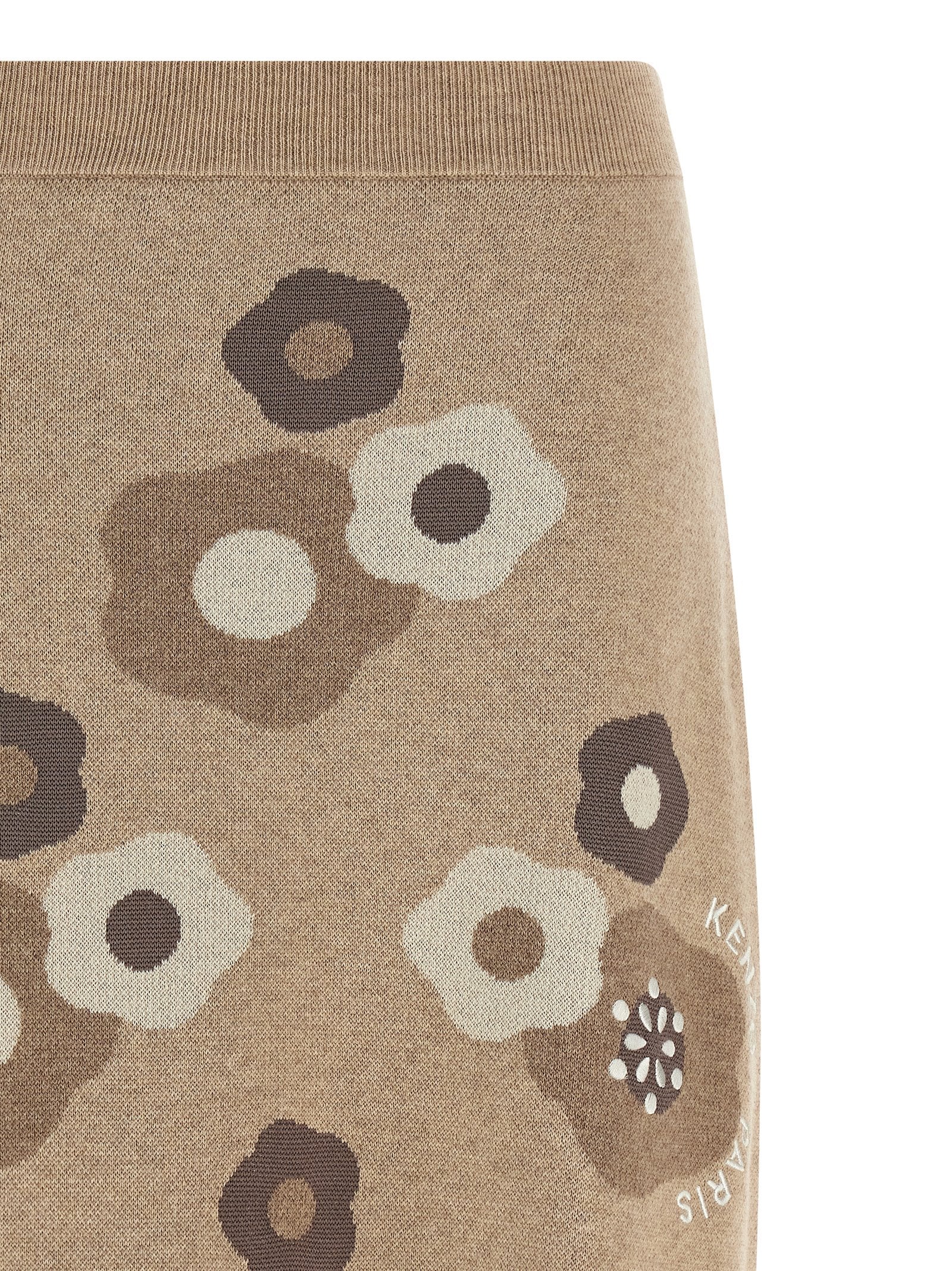 Falda Larga de Lana Beige Kenzo