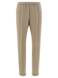 Alberto Biani Beige Triacetate Casual Pants