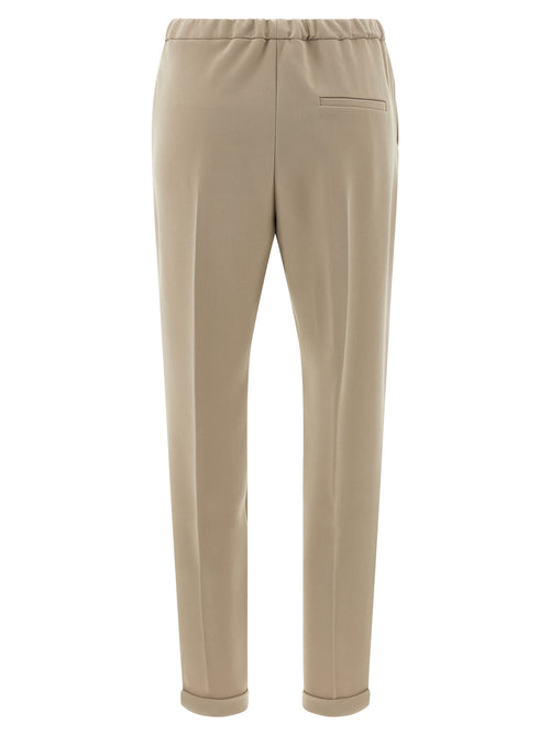 Alberto Biani Beige Triacetate Casual Pants