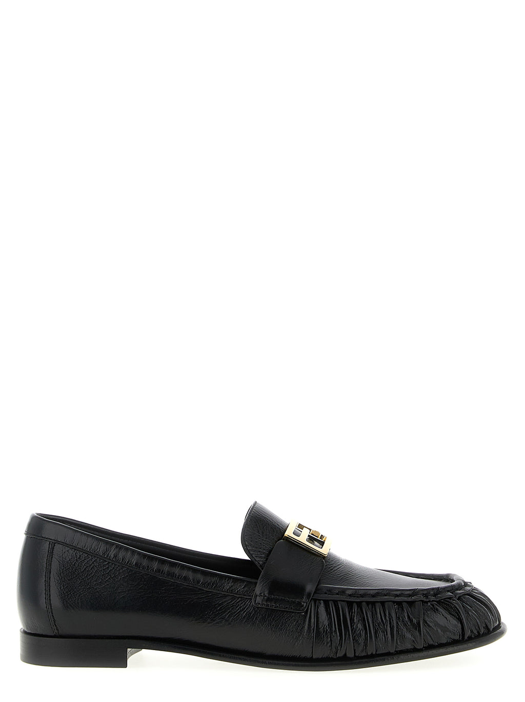 Mocasines sin cordones Fendi de piel de cordero negra