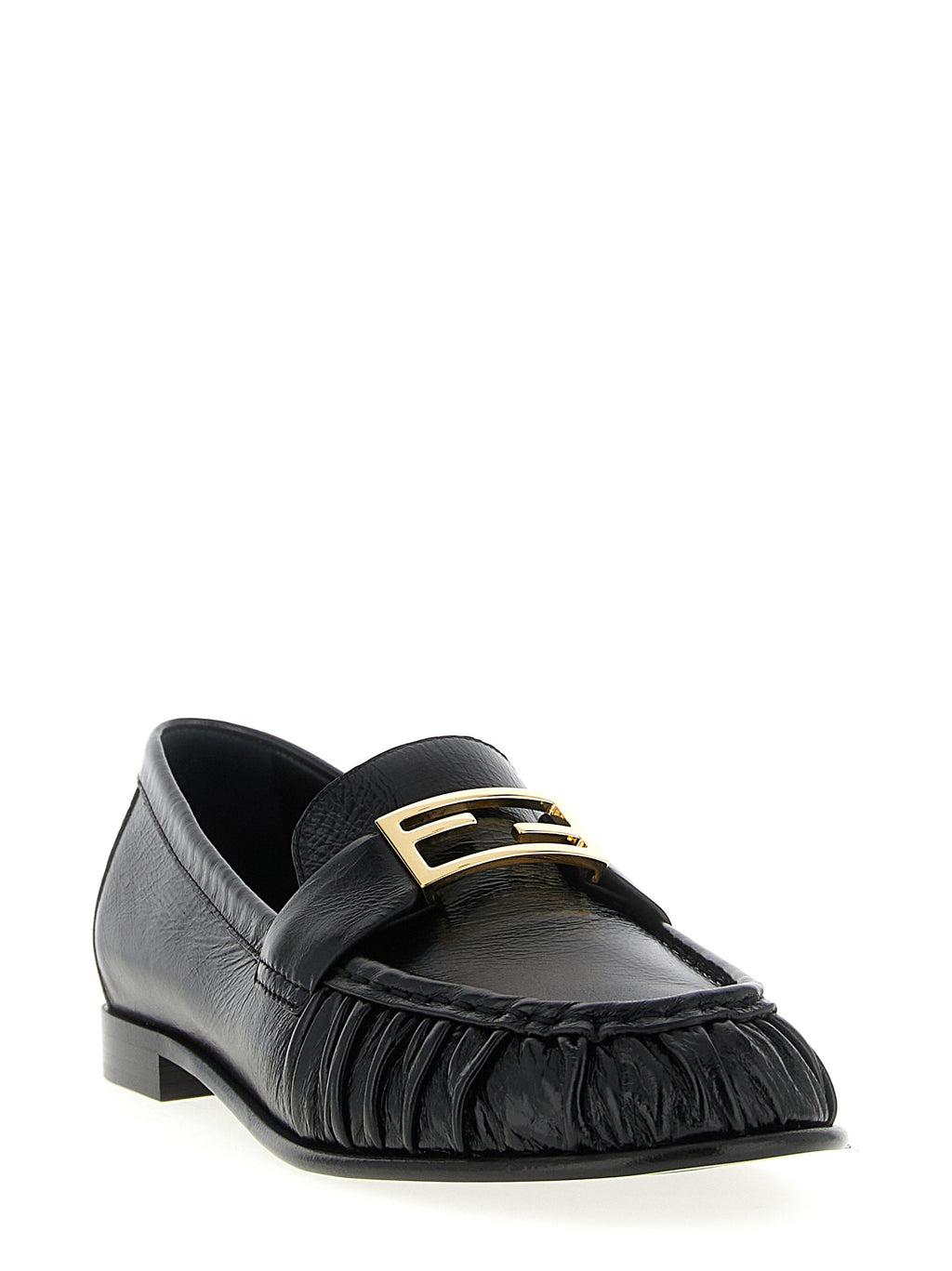 Mocasines sin cordones Fendi de piel de cordero negra