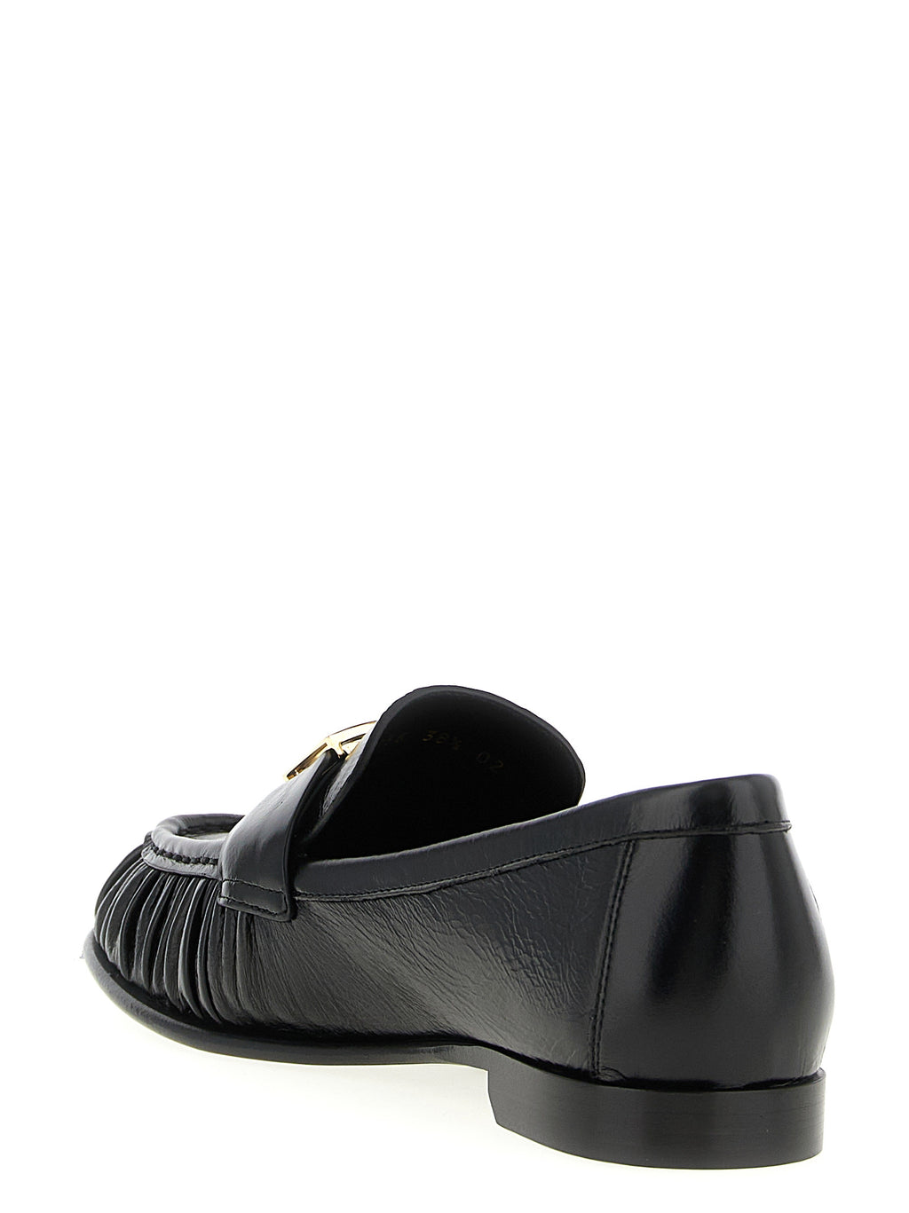 Mocasines sin cordones Fendi de piel de cordero negra