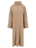Entire Studios Beige Alpaca Leather Midi Dress