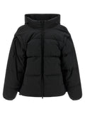 MM6 Maison Margiela Chaqueta Larga Negra de Poliéster