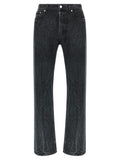 SÉFR Black Cotton Straight-Leg Jeans