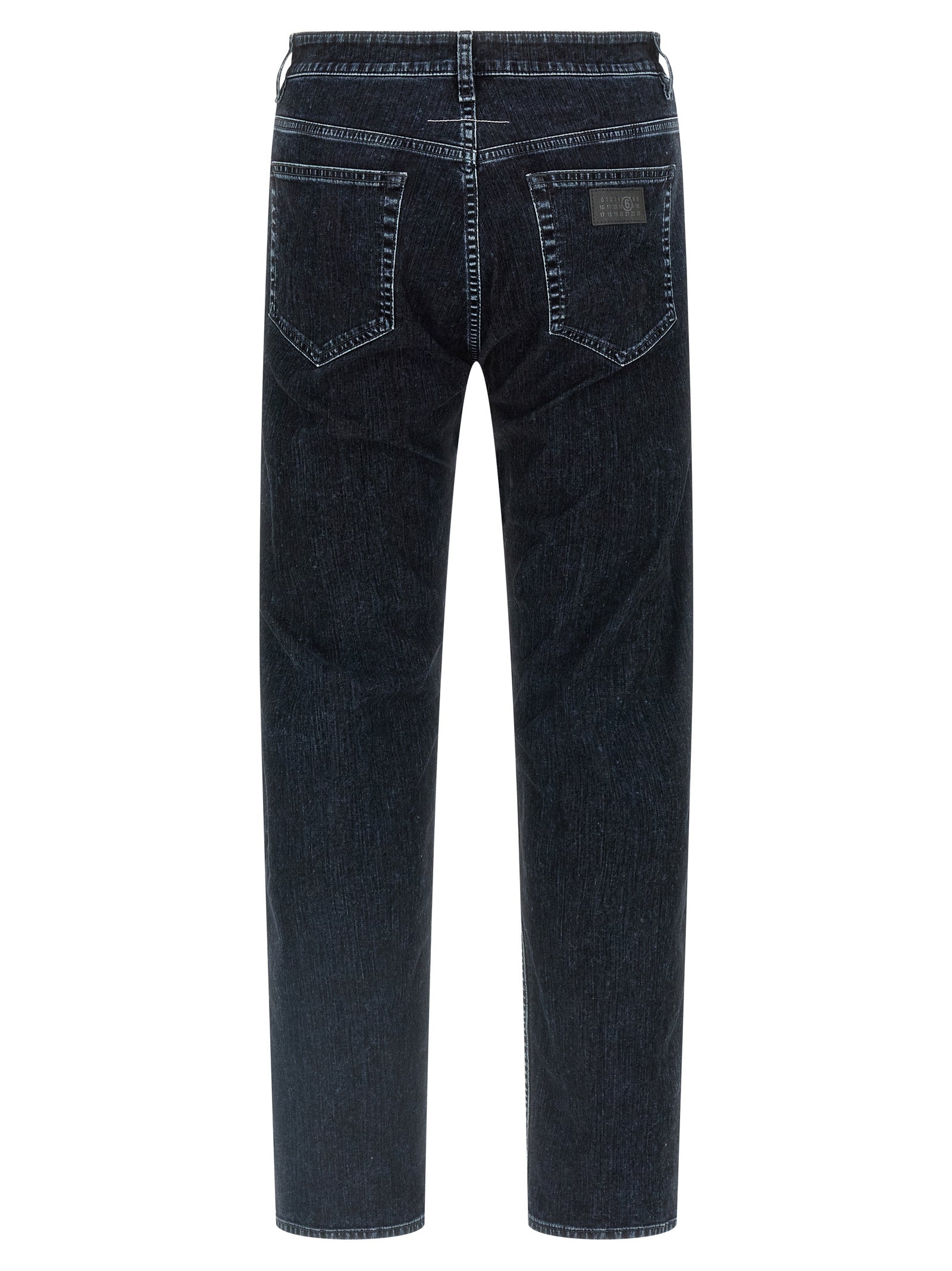 MM6 Maison Margiela Jeans Rectos de Algodón Negro