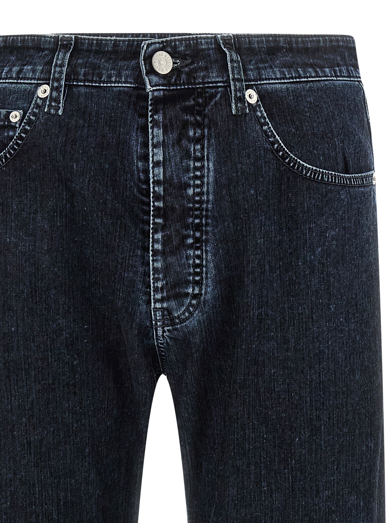 MM6 Maison Margiela Jeans Rectos de Algodón Negro