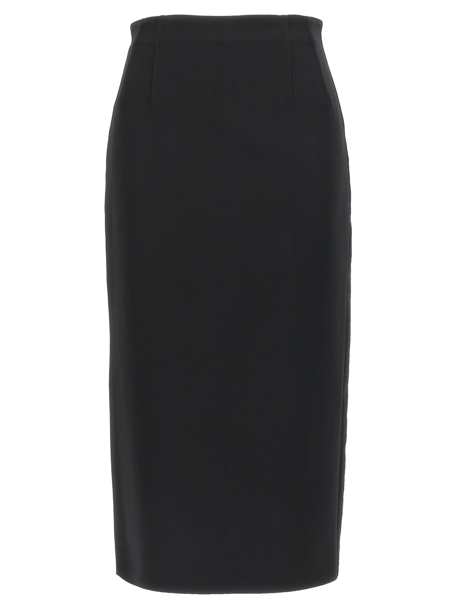 Falda midi de viscosa negra Max Mara