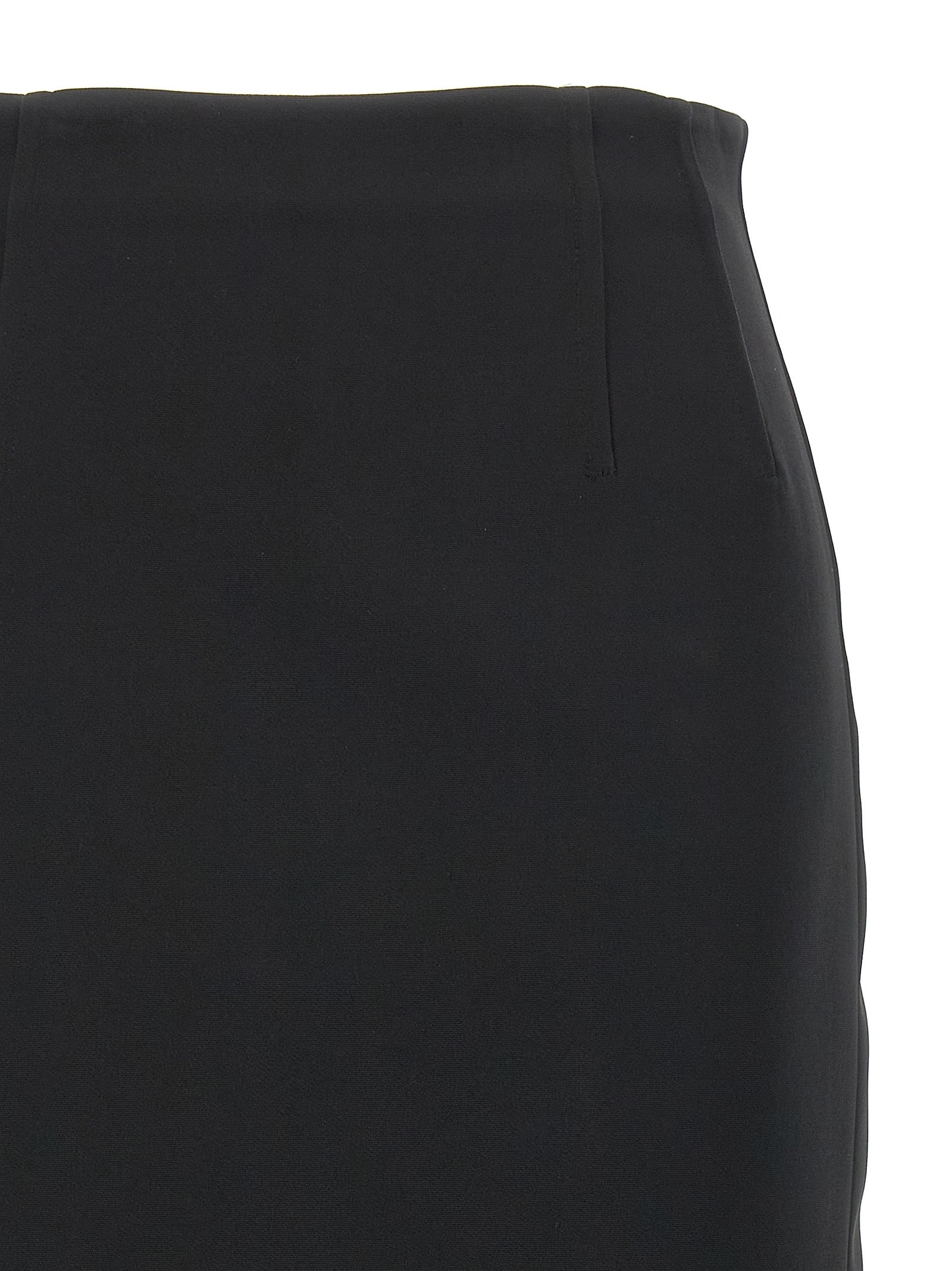 Falda midi de viscosa negra Max Mara
