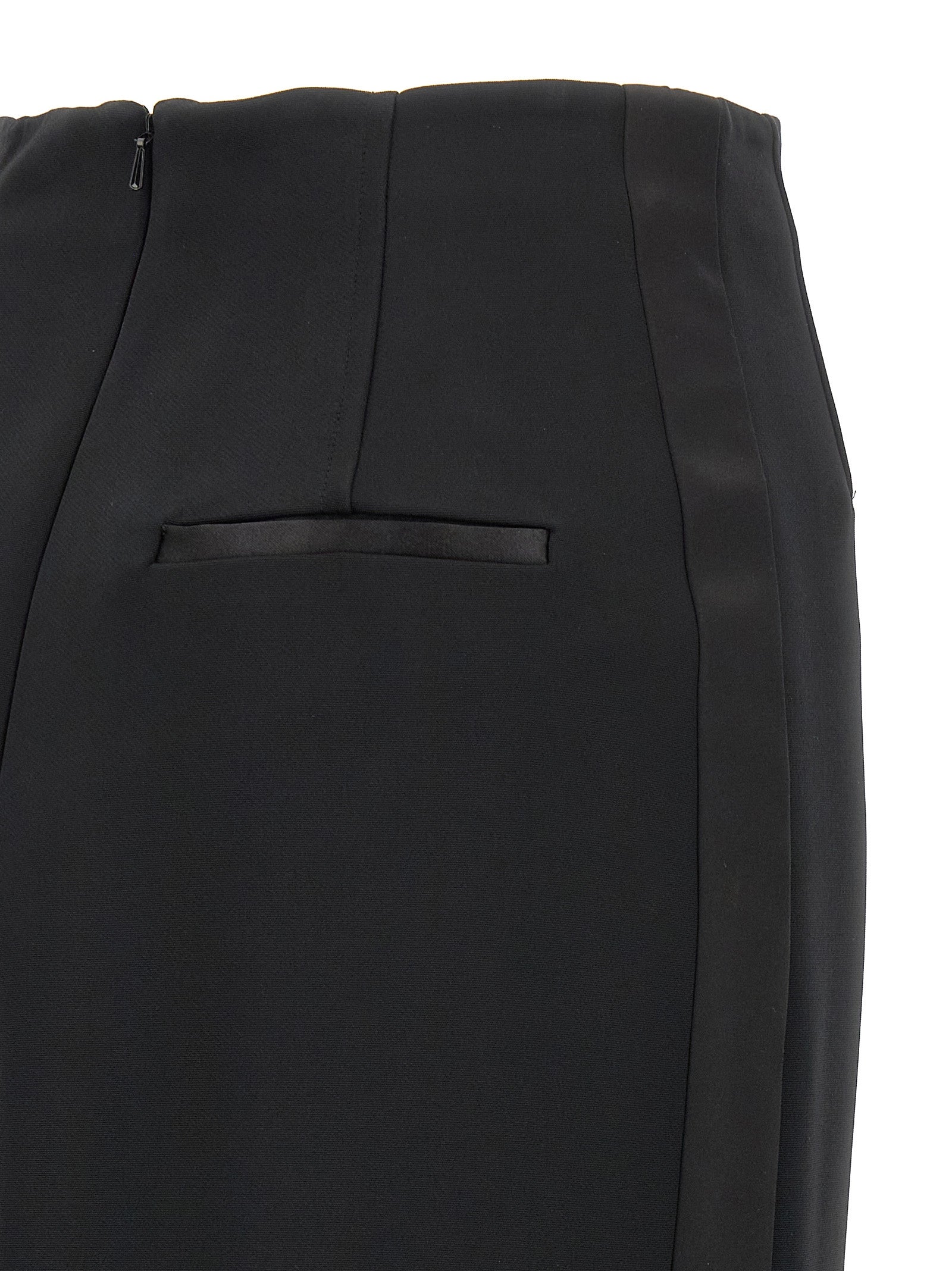 Falda midi de viscosa negra Max Mara