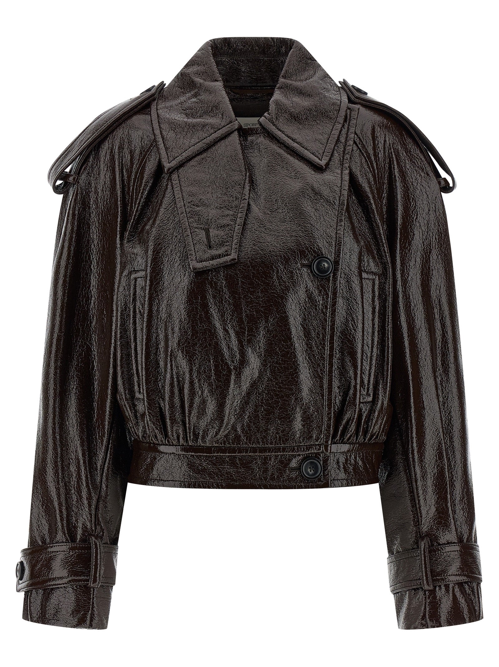 Abrigo Sportmax de algodón marrón