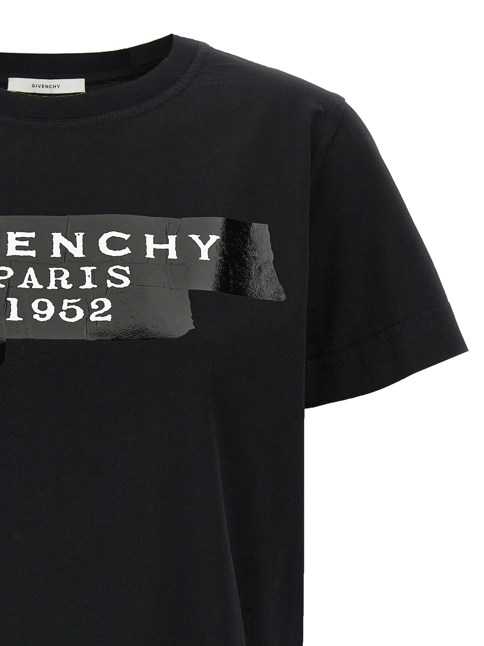Camiseta negra de algodón Givenchy