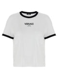 Camiseta de viscosa bicolor de Versace