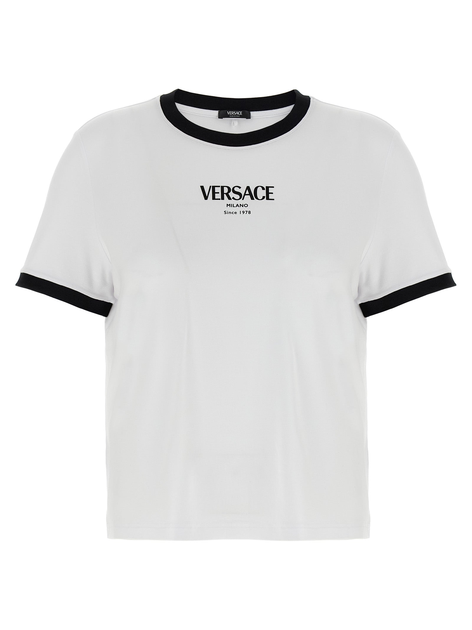Camiseta de viscosa bicolor de Versace
