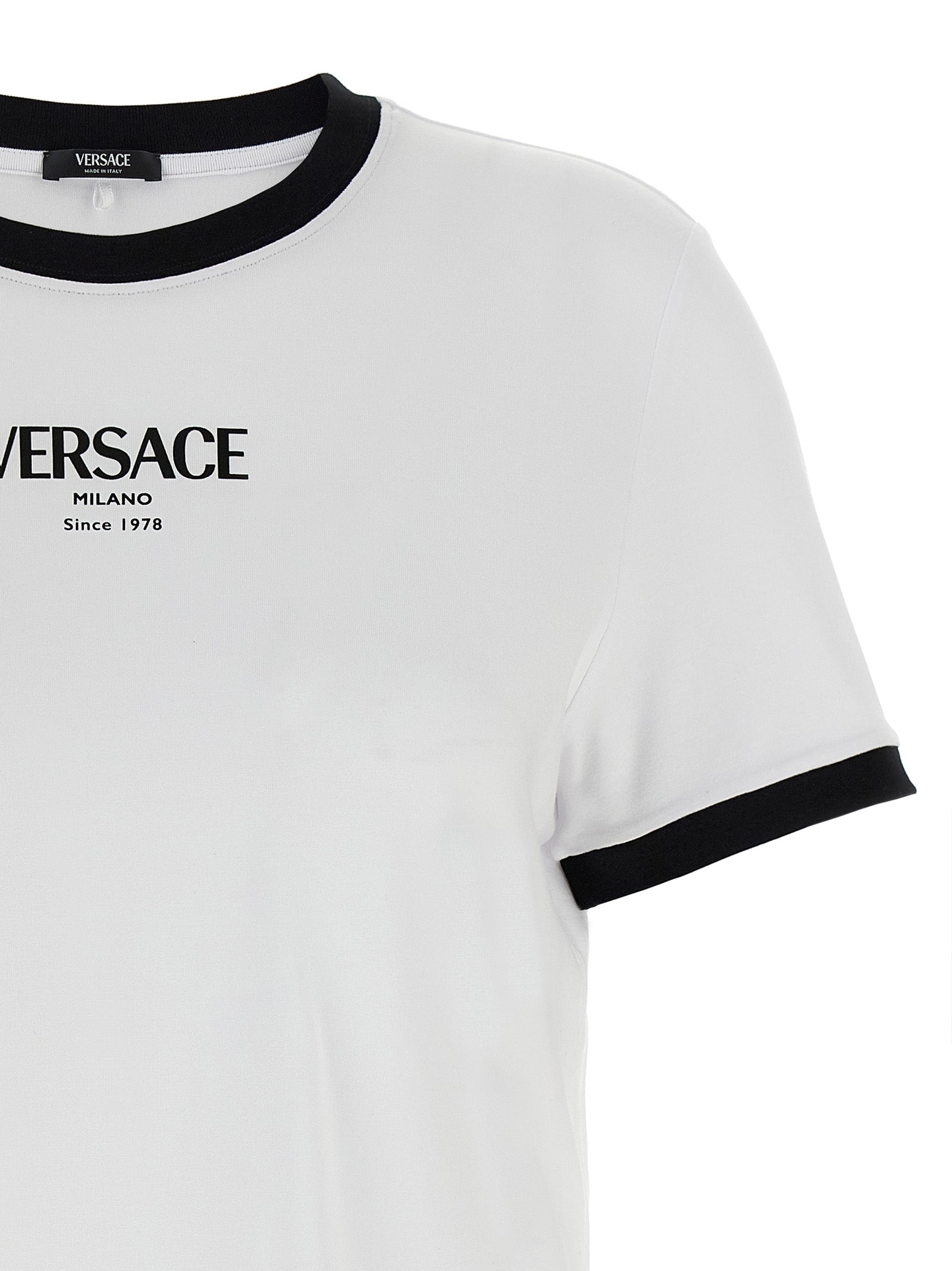 Camiseta de viscosa bicolor de Versace