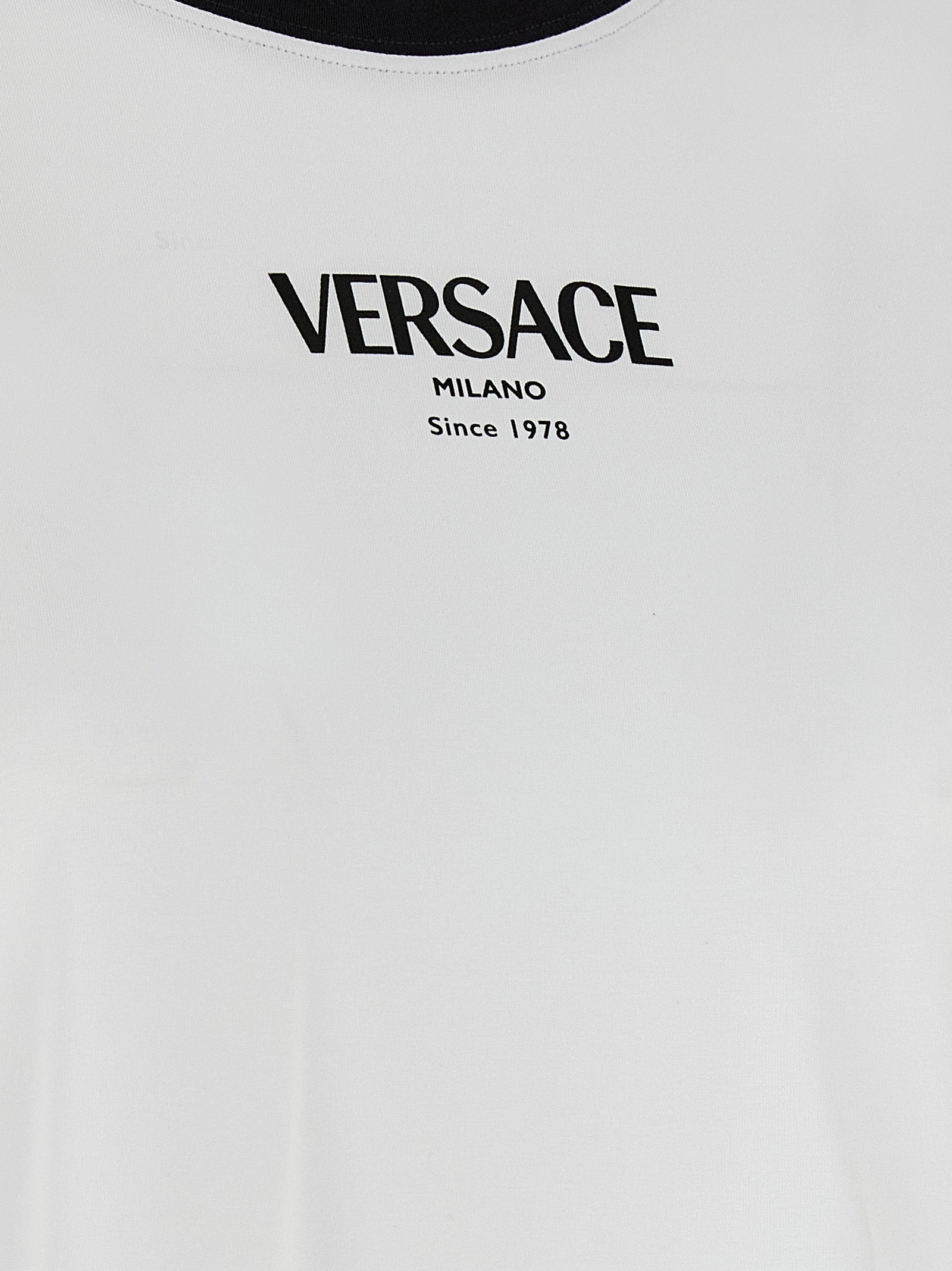 Camiseta de viscosa bicolor de Versace