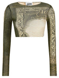 Jean Paul Gaultier Multicolor Polyamide Long Sleeve T-Shirt