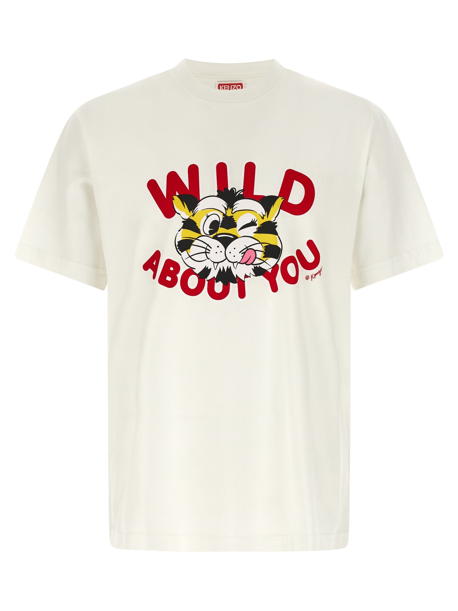 Camiseta de algodón blanca Kenzo