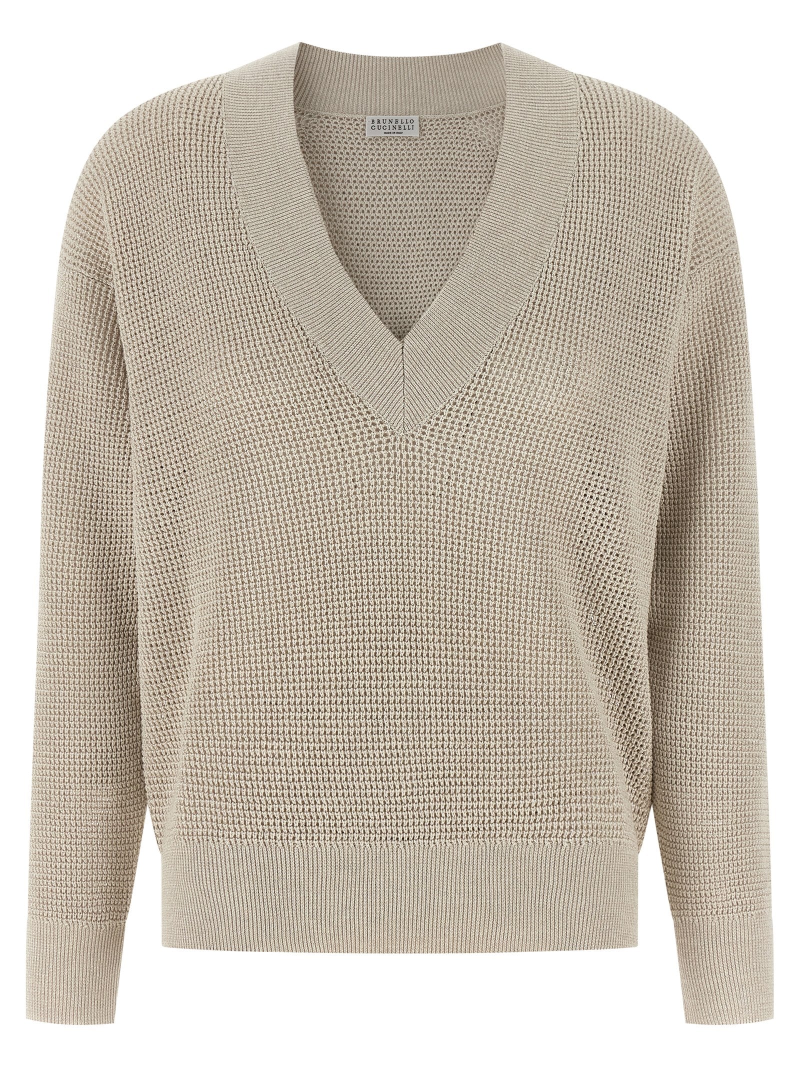 Cárdigan Brunello Cucinelli de algodón beige