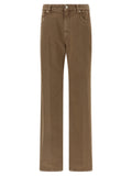 Brunello Cucinelli Jeans Rectos Beige de Algodón