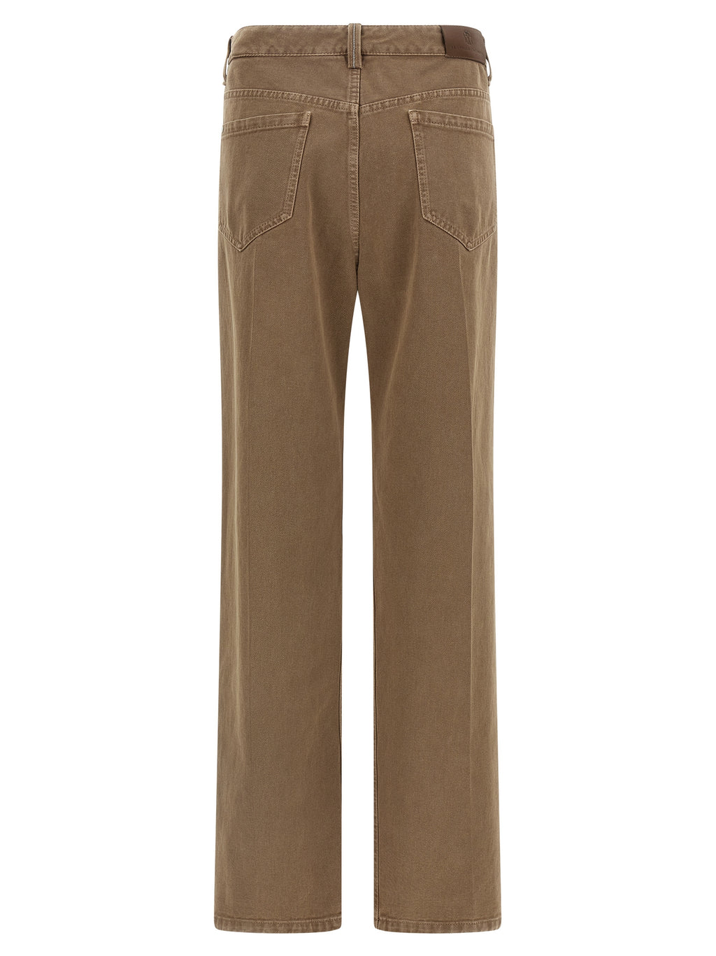 Brunello Cucinelli Jeans Rectos Beige de Algodón