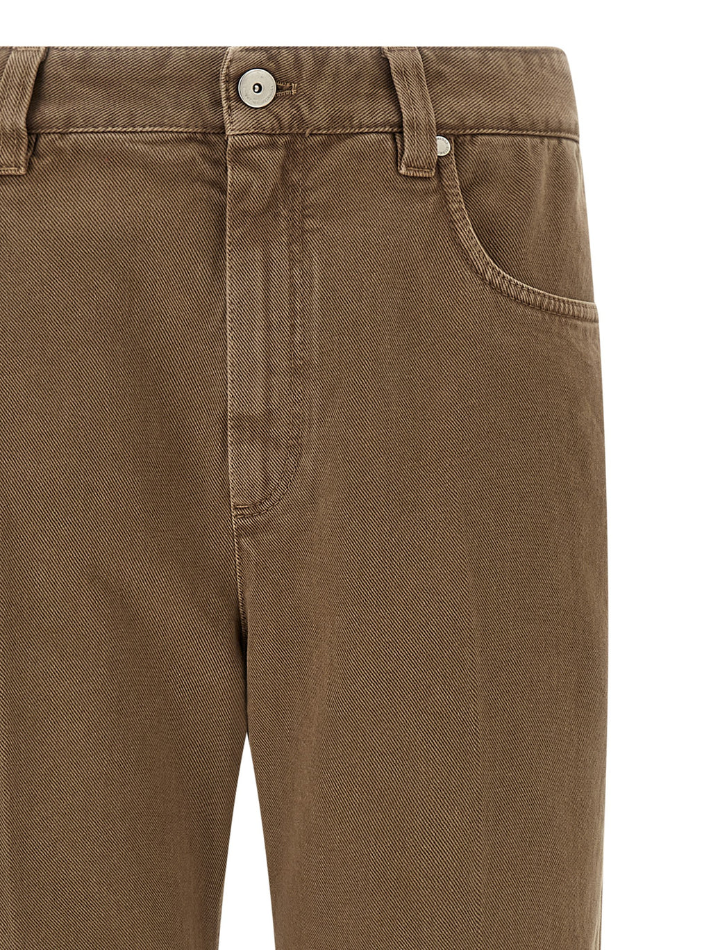 Brunello Cucinelli Jeans Rectos Beige de Algodón