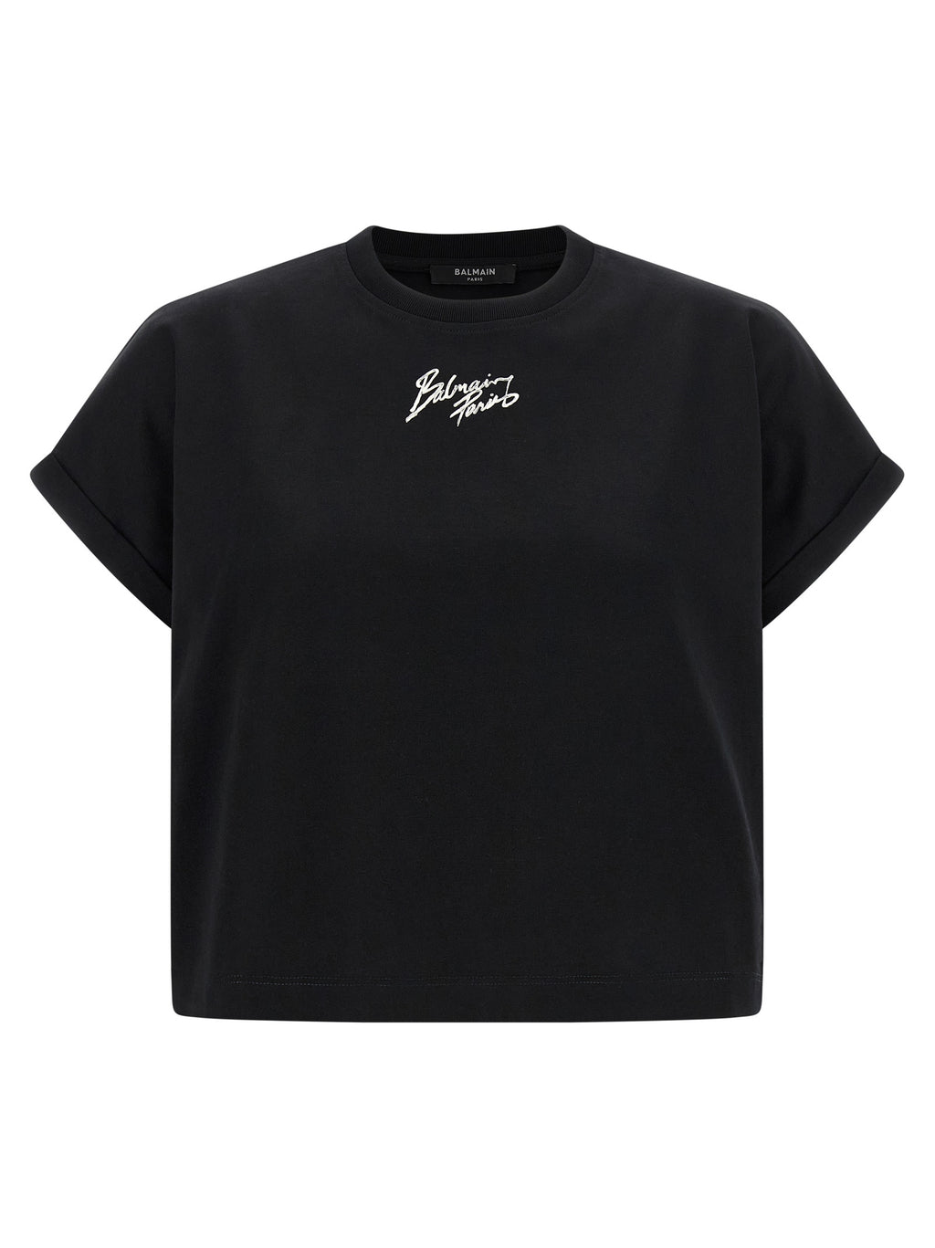 Camiseta Balmain de algodón negra