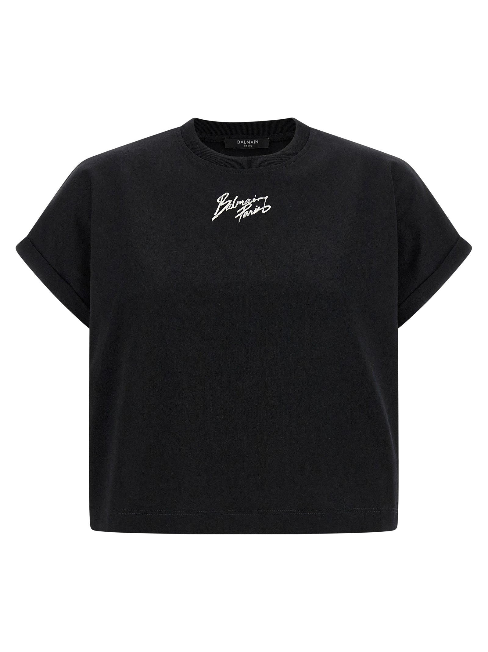 Camiseta Balmain de algodón negra