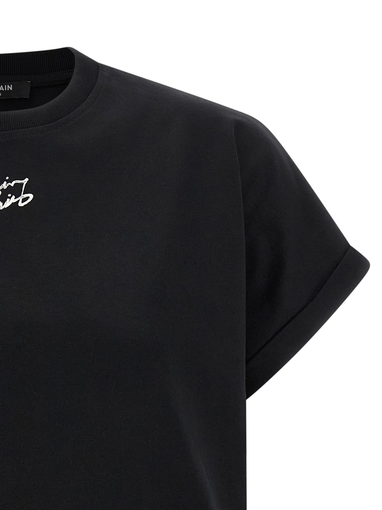 Camiseta Balmain de algodón negra
