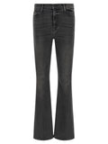 Mother Denim Gray Cotton Flared Jeans