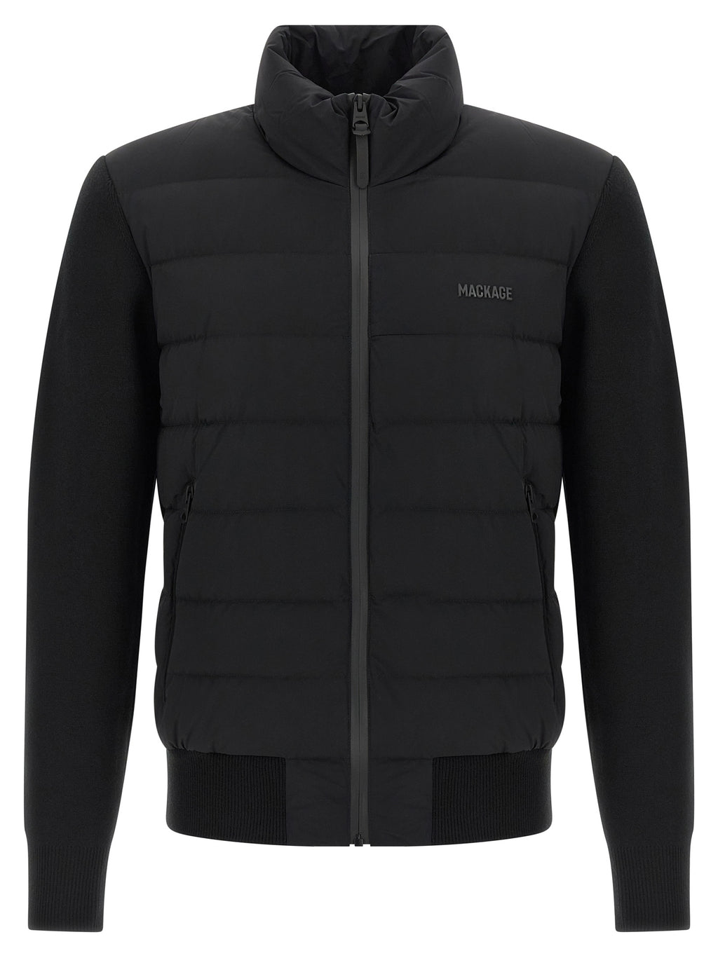 Mackage Blue Nylon Cardigan