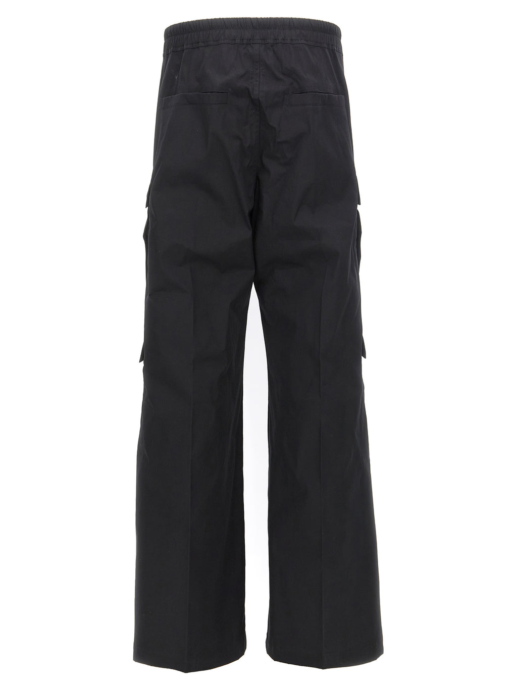 Rick Owens Black Cotton Cargo Pants