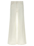 Mother Denim White Cotton Flared Jeans