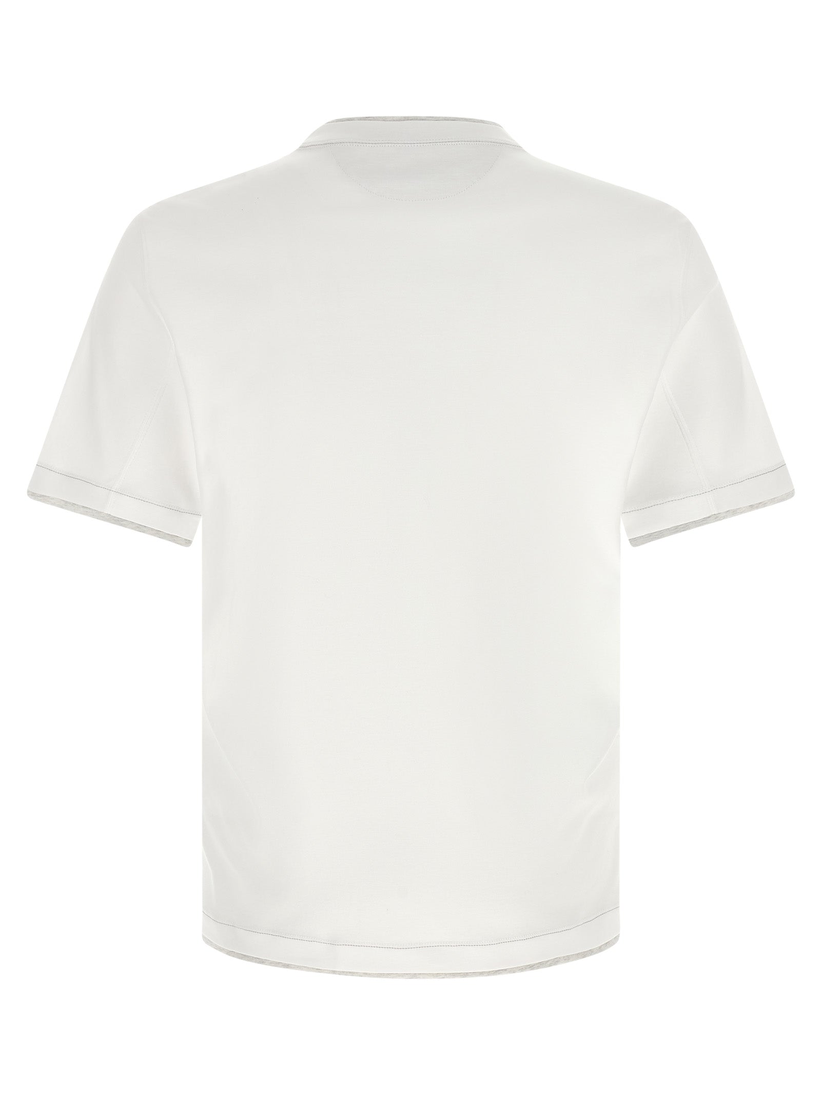 Camiseta de algodón blanca Brunello Cucinelli