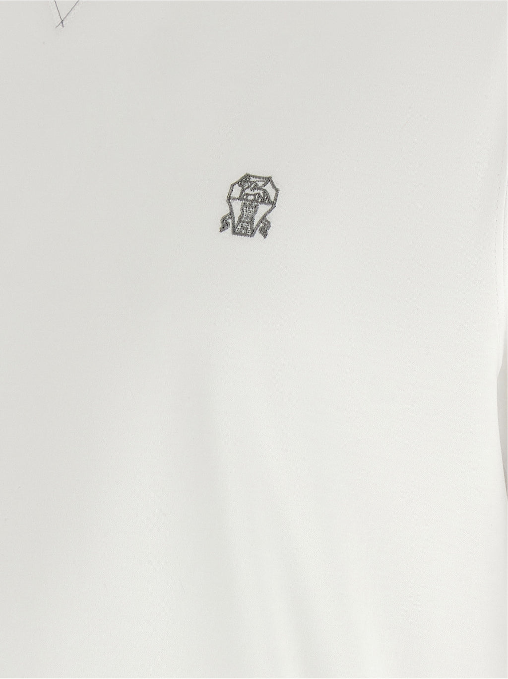 Camiseta de algodón blanca Brunello Cucinelli