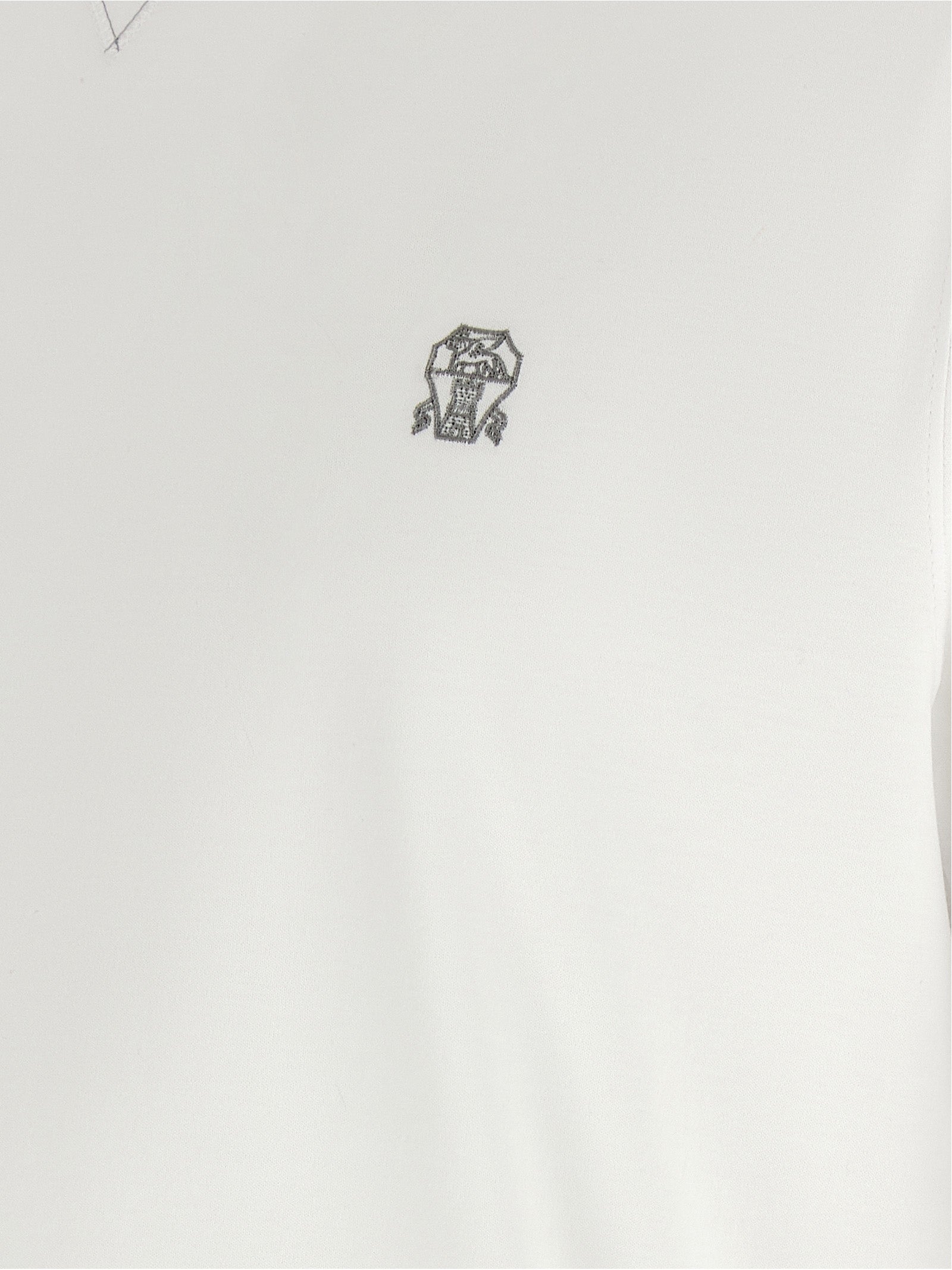 Camiseta de algodón blanca Brunello Cucinelli