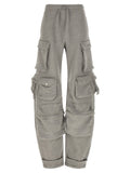 The Attico Gray Cotton Cargo Pants