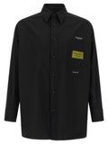 MM6 Maison Margiela Blusa de poliéster negra