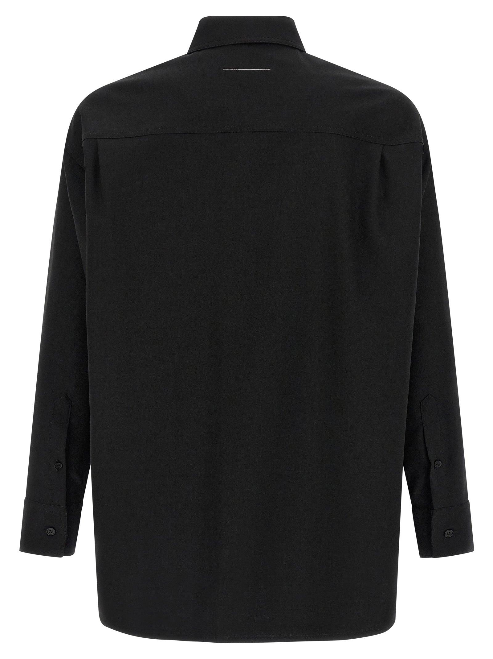 MM6 Maison Margiela Blusa de poliéster negra