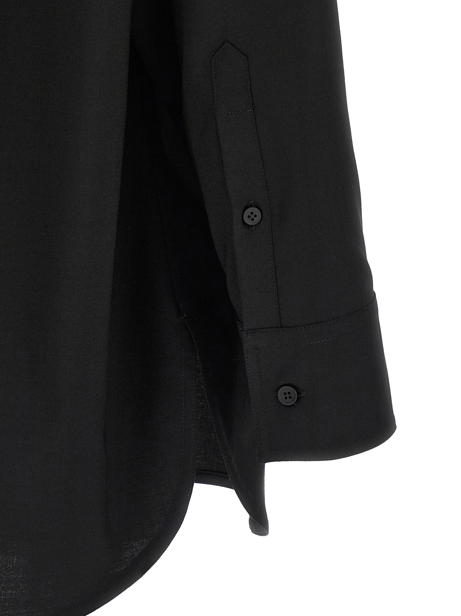 MM6 Maison Margiela Blusa de poliéster negra