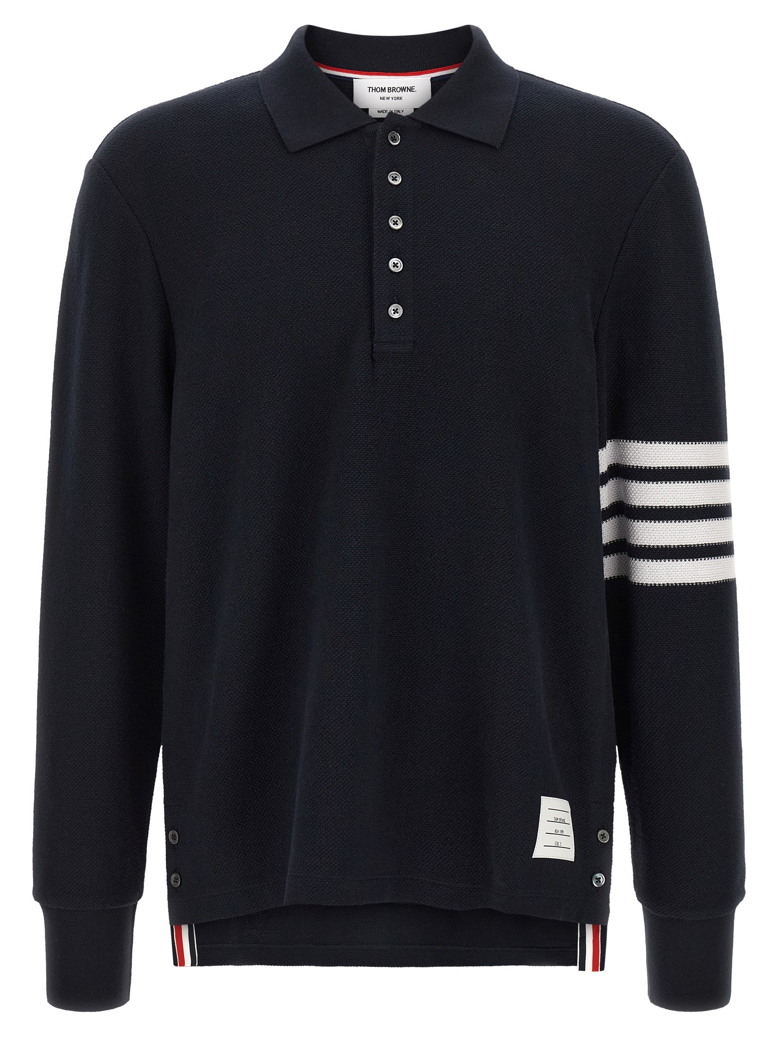Polo de Algodón Azul Thom Browne
