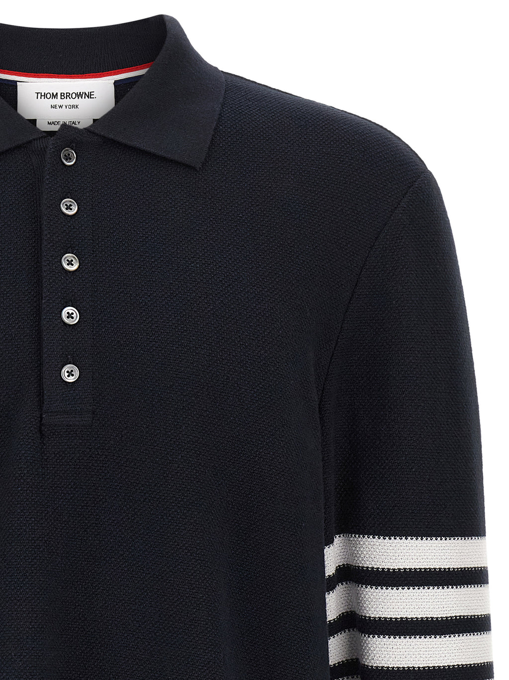 Polo de Algodón Azul Thom Browne