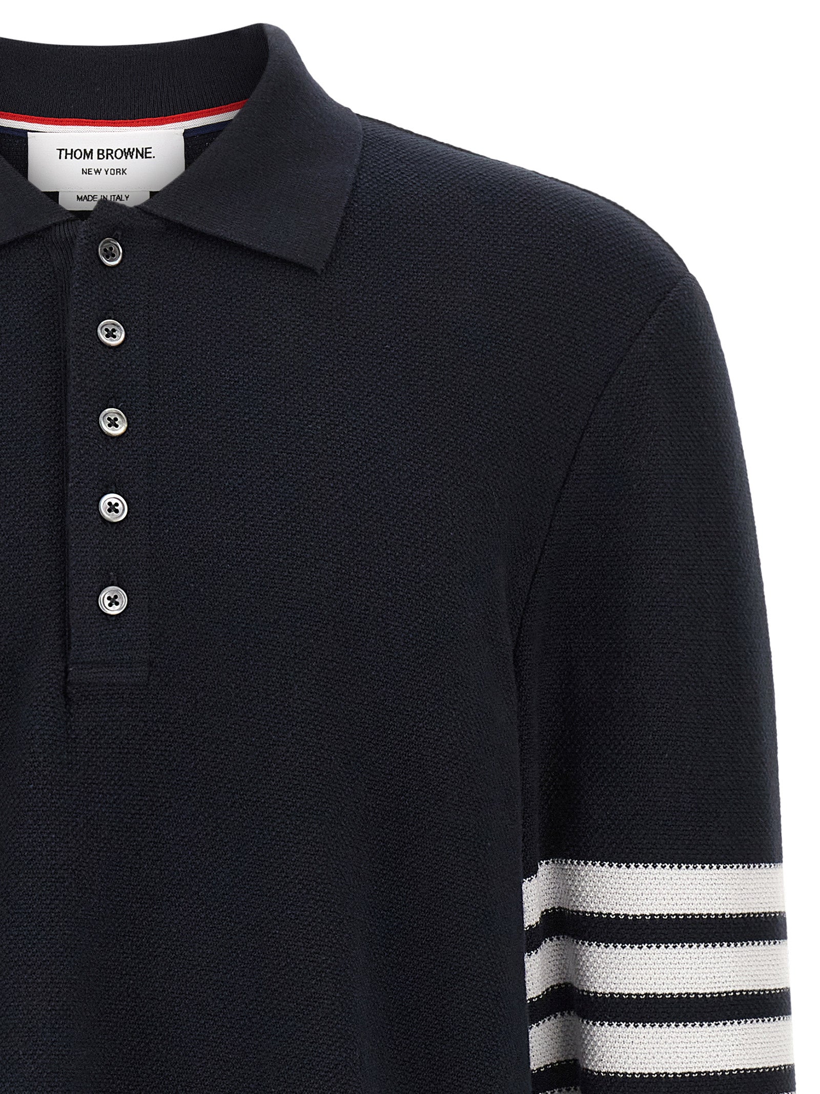 Polo de Algodón Azul Thom Browne