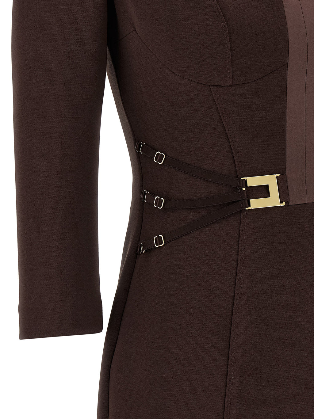 Minivestido Elisabetta Franchi de poliéster marrón