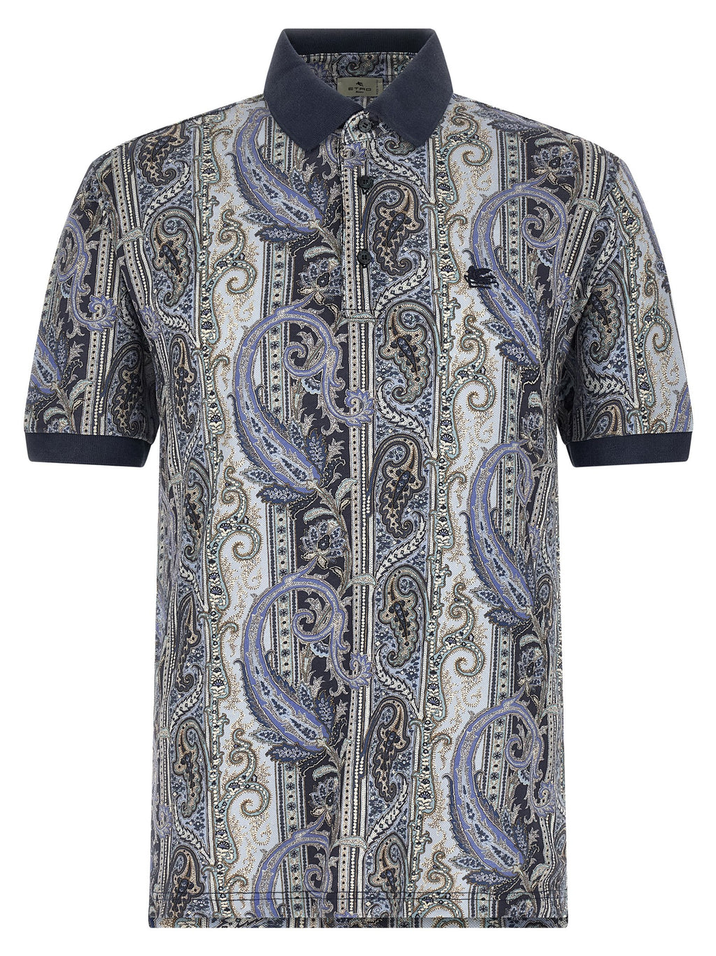 Polo de algodón azul Etro