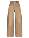 Brunello Cucinelli Pantalones Vaqueros de Algodón Beige