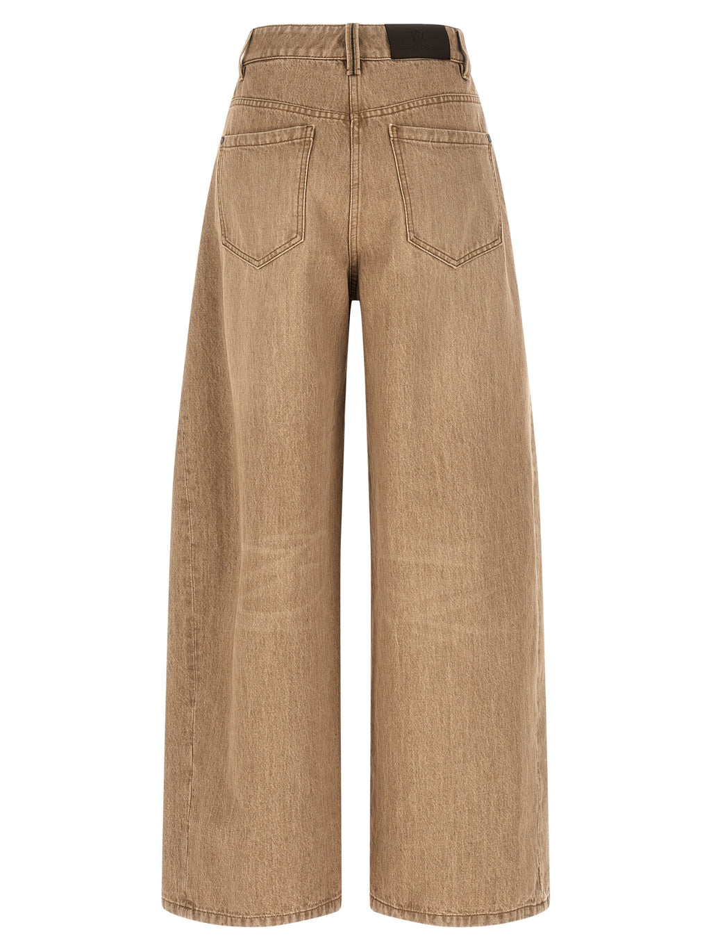 Brunello Cucinelli Pantalones Vaqueros de Algodón Beige