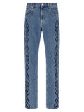 Isabel Marant Blue Cotton Straight-Leg Jeans
