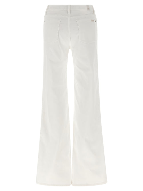 Vaqueros acampanados blancos de algodón 7 For All Mankind